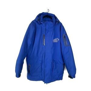 Port Authority Blue Hooded Jacket With Albertus Lacrosse Logo Size S